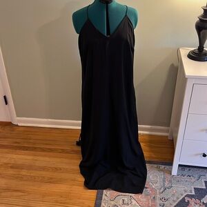 Black maxi straight Old Navy racer back dress. Size large.